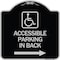 Signmission Accessible Parking on Right Arrow W/ Graphic Heavy-Gauge Aluminum Sign, 18" x 18", BS-1818-24355 A-DES-BS-1818-24355 - alternate 1